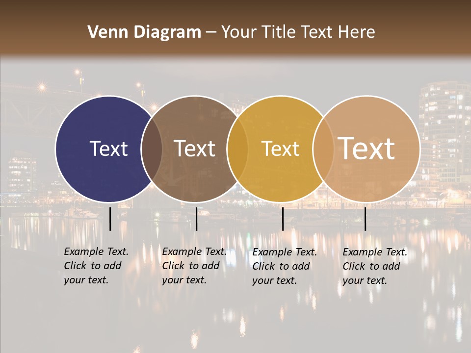 Tourist Attraction Granville Bridge Evening PowerPoint Template