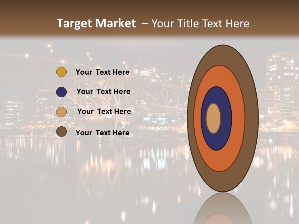 Tourist Attraction Granville Bridge Evening PowerPoint Template