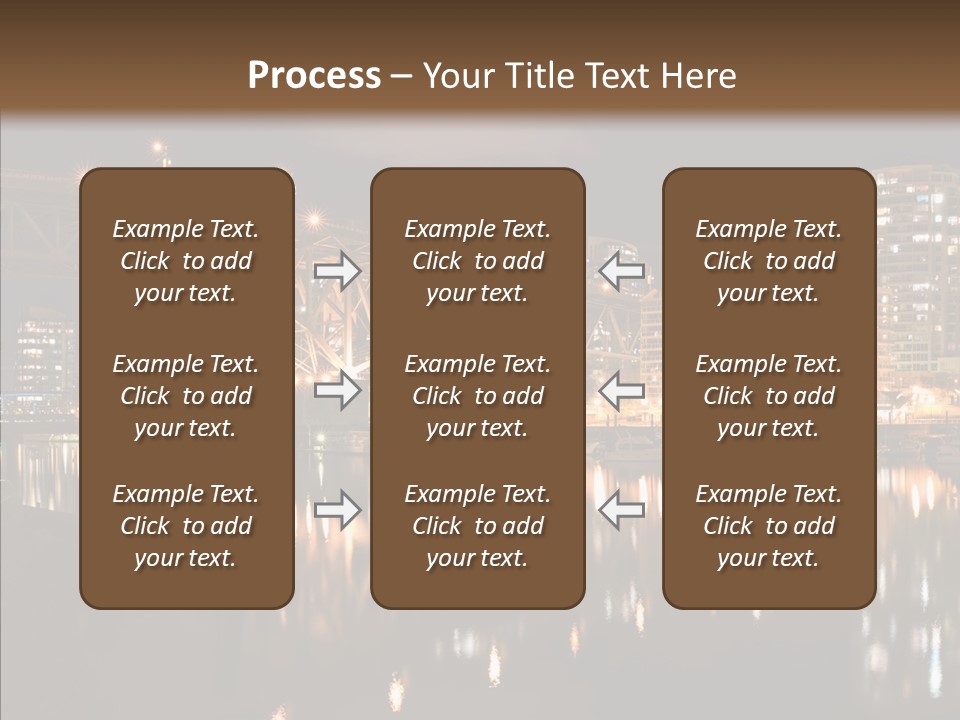 Tourist Attraction Granville Bridge Evening PowerPoint Template