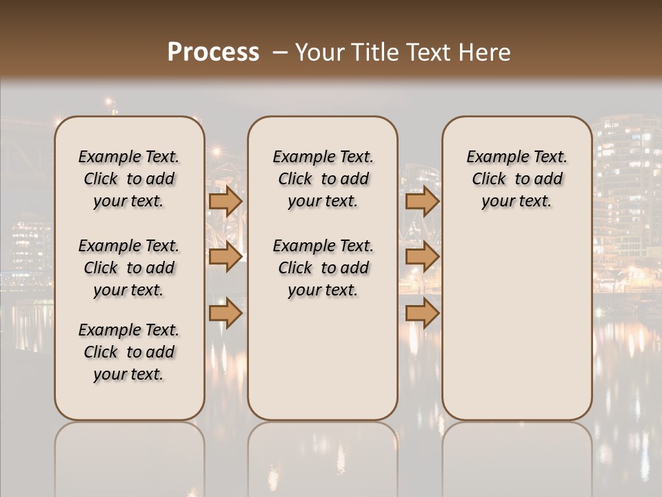 Tourist Attraction Granville Bridge Evening PowerPoint Template