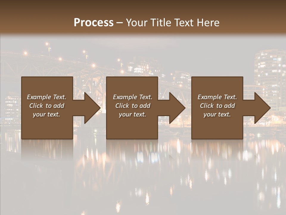 Tourist Attraction Granville Bridge Evening PowerPoint Template