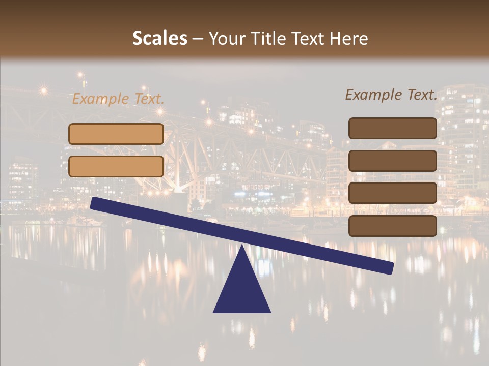 Tourist Attraction Granville Bridge Evening PowerPoint Template