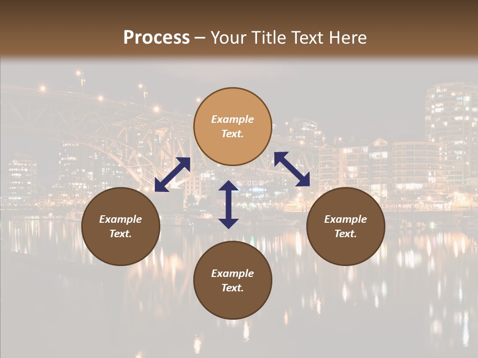 Tourist Attraction Granville Bridge Evening PowerPoint Template