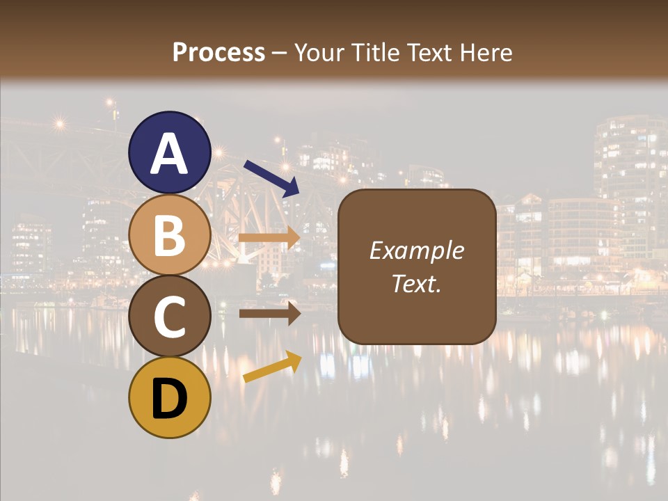 Tourist Attraction Granville Bridge Evening PowerPoint Template