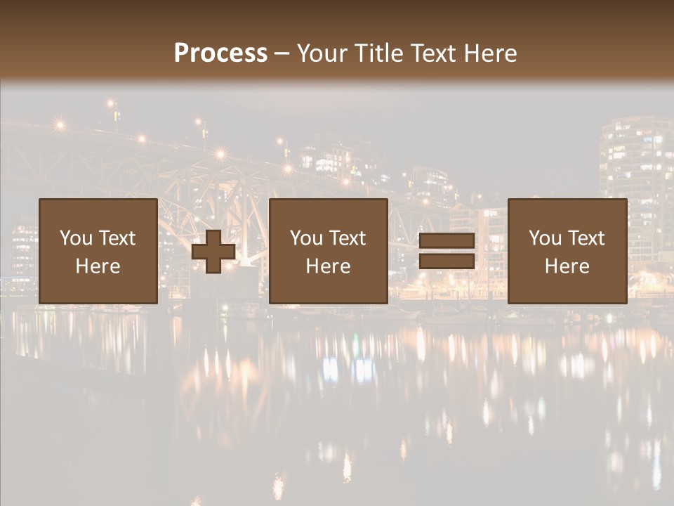 Tourist Attraction Granville Bridge Evening PowerPoint Template