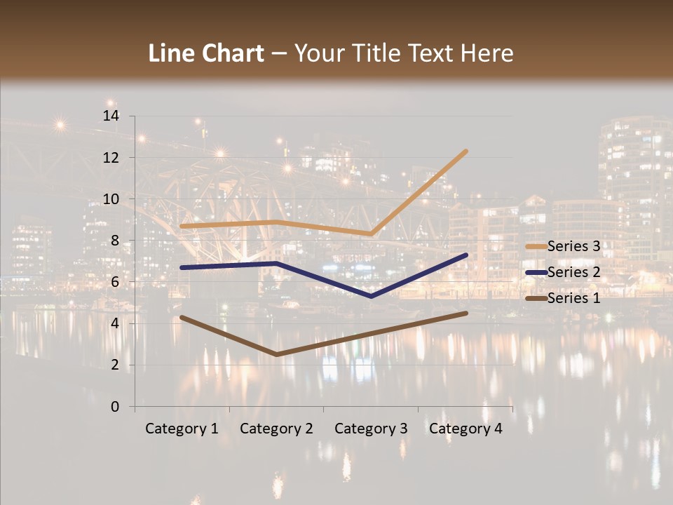 Tourist Attraction Granville Bridge Evening PowerPoint Template