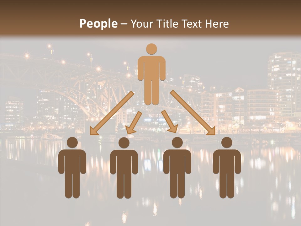 Tourist Attraction Granville Bridge Evening PowerPoint Template