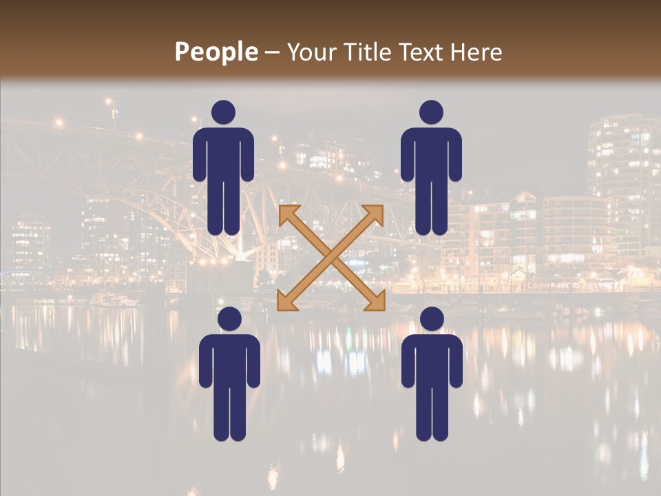 Tourist Attraction Granville Bridge Evening PowerPoint Template