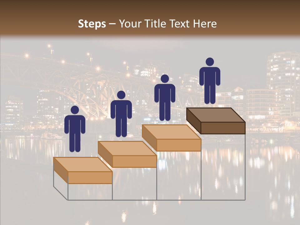 Tourist Attraction Granville Bridge Evening PowerPoint Template