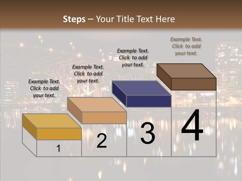 Tourist Attraction Granville Bridge Evening PowerPoint Template
