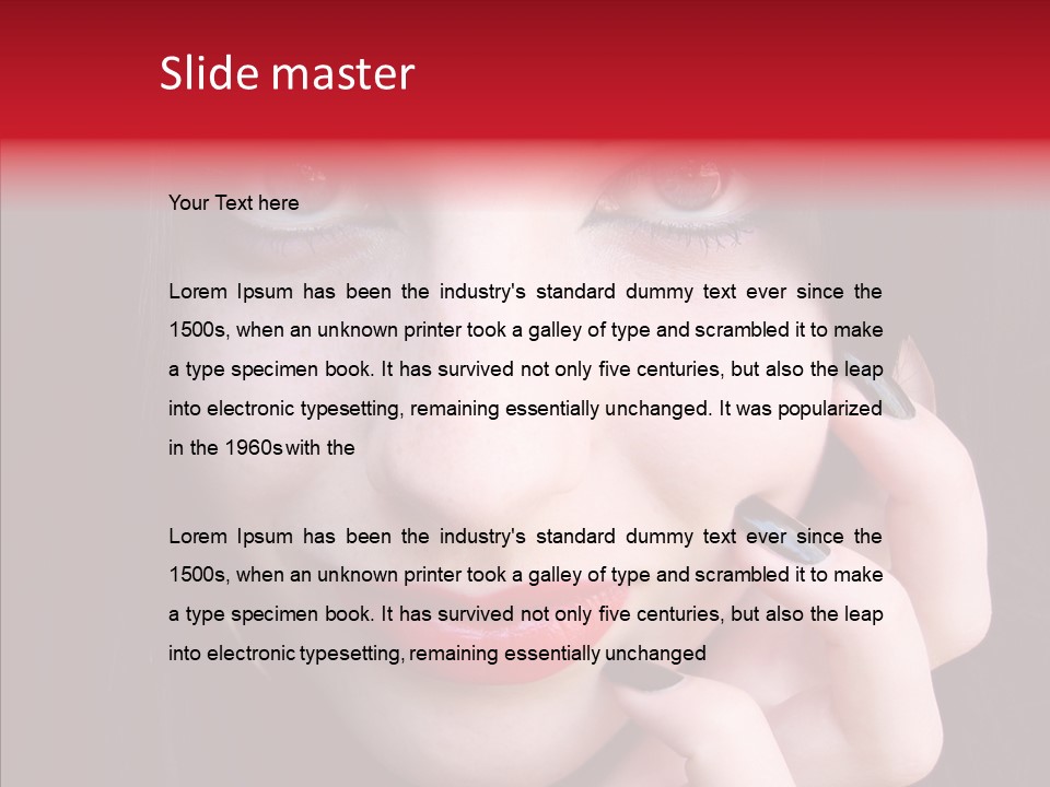 Woman Black Eye PowerPoint Template