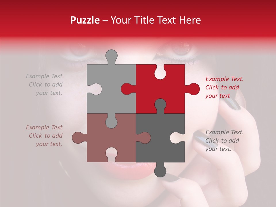 Woman Black Eye PowerPoint Template