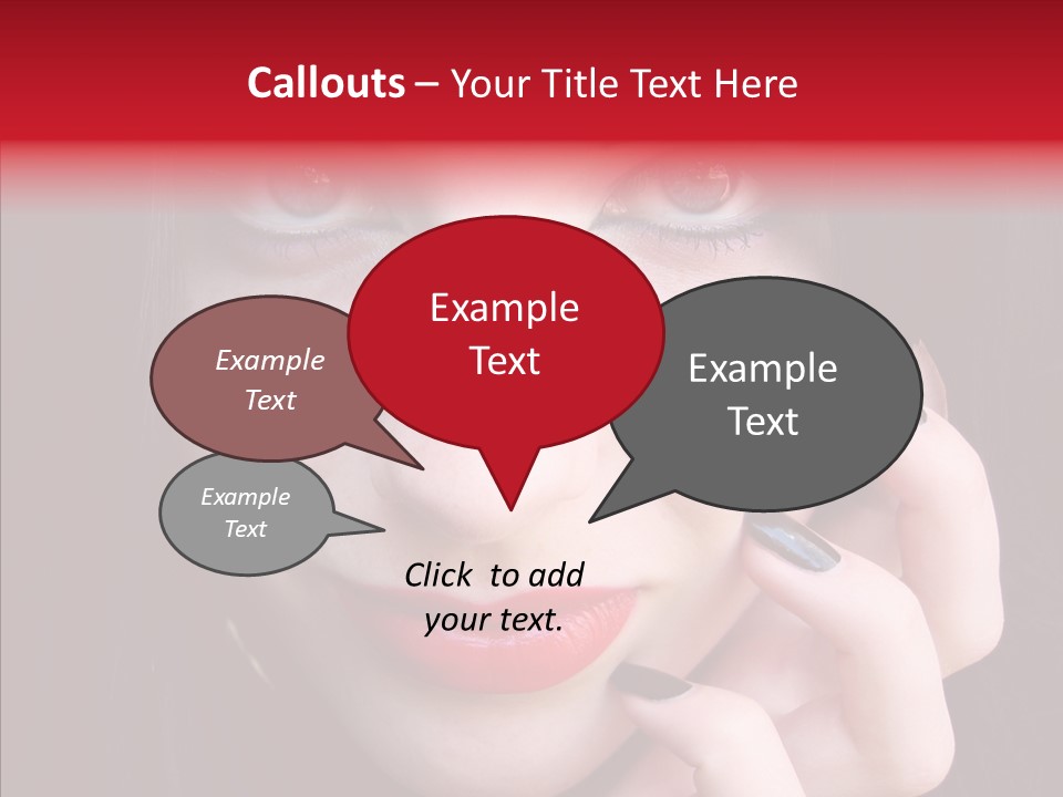 Woman Black Eye PowerPoint Template