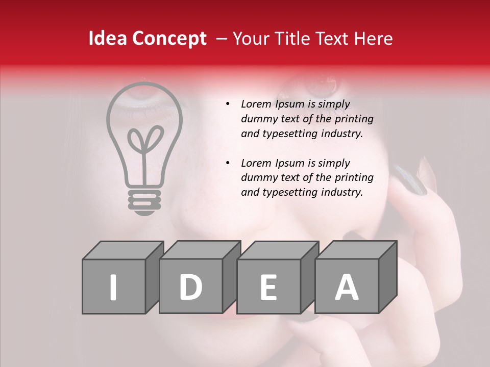 Woman Black Eye PowerPoint Template