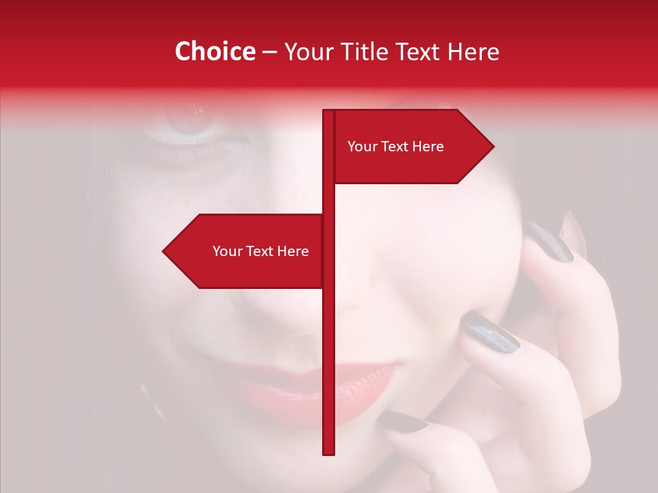 Woman Black Eye PowerPoint Template