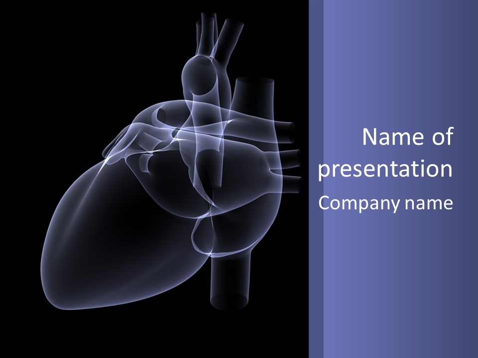 Clip-Art Muscle Heart PowerPoint Template