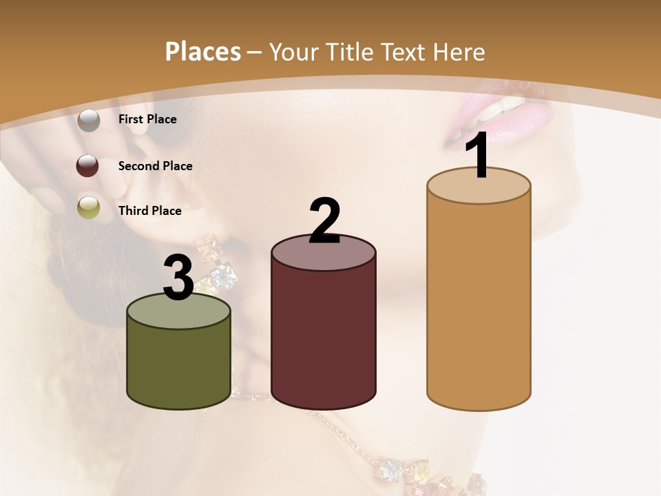 Person Lip Gloss Feathers PowerPoint Template