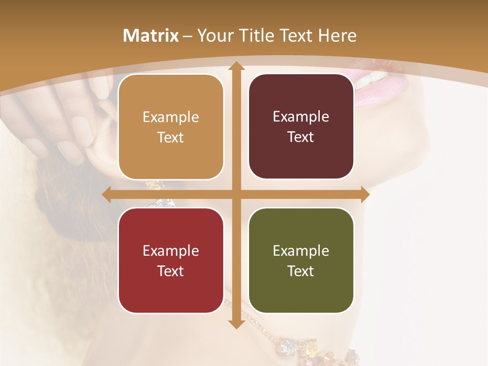 Person Lip Gloss Feathers PowerPoint Template