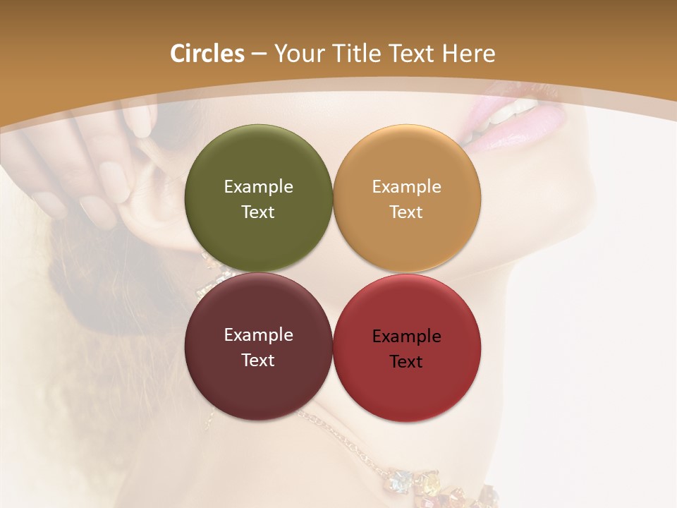 Person Lip Gloss Feathers PowerPoint Template