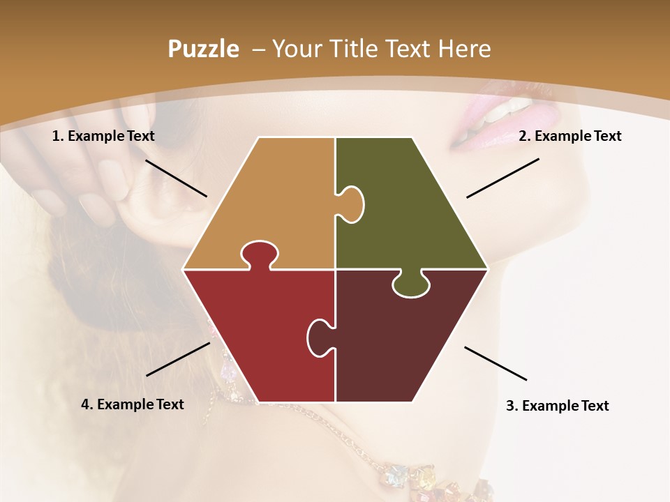 Person Lip Gloss Feathers PowerPoint Template