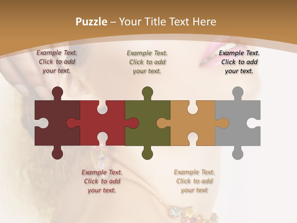 Person Lip Gloss Feathers PowerPoint Template