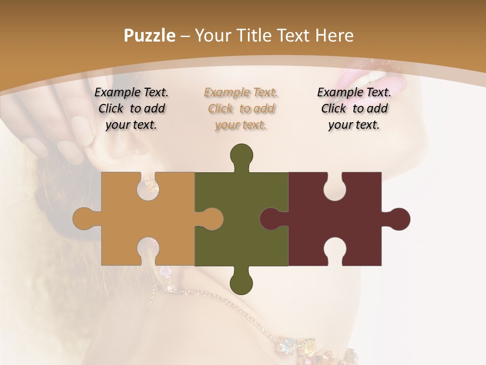 Person Lip Gloss Feathers PowerPoint Template