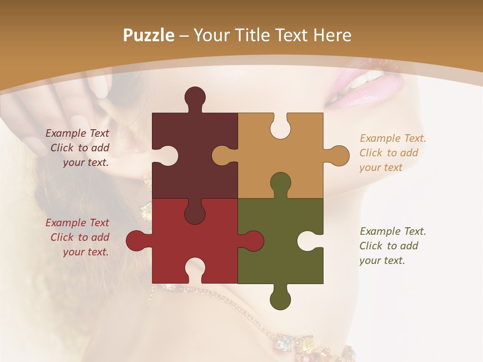 Person Lip Gloss Feathers PowerPoint Template