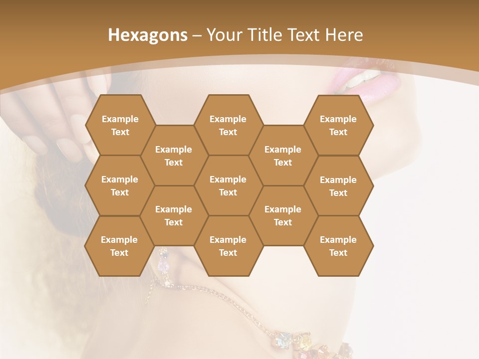 Person Lip Gloss Feathers PowerPoint Template