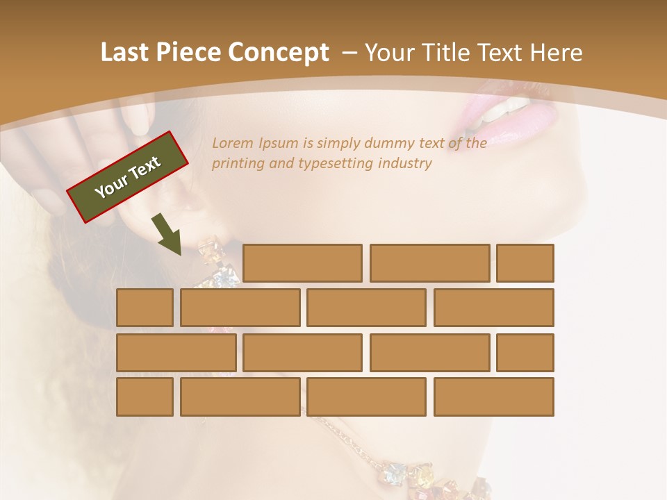 Person Lip Gloss Feathers PowerPoint Template