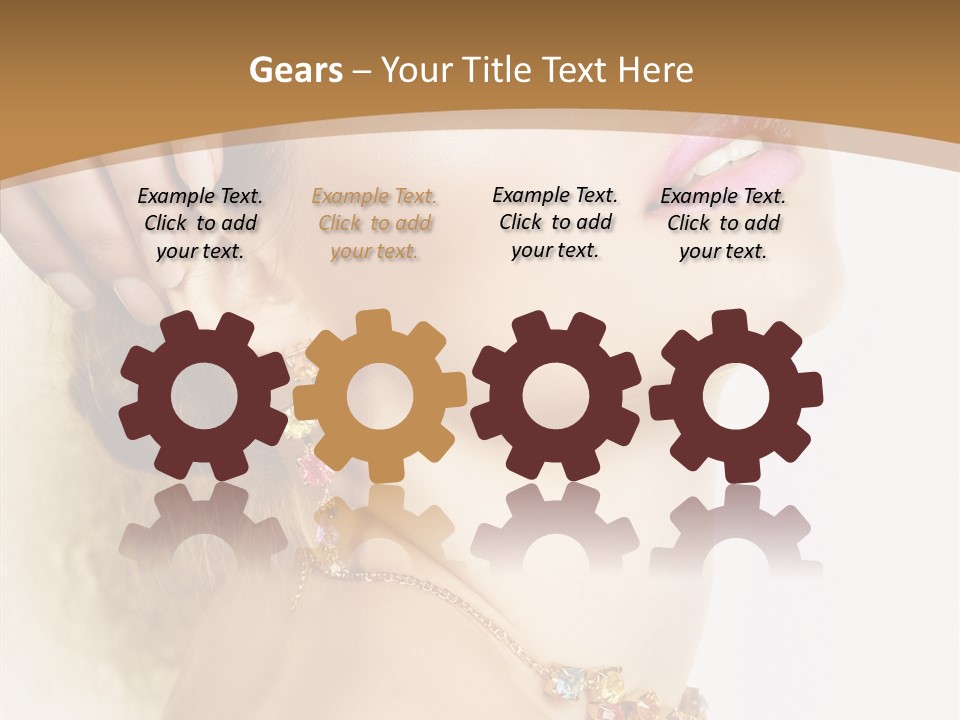 Person Lip Gloss Feathers PowerPoint Template