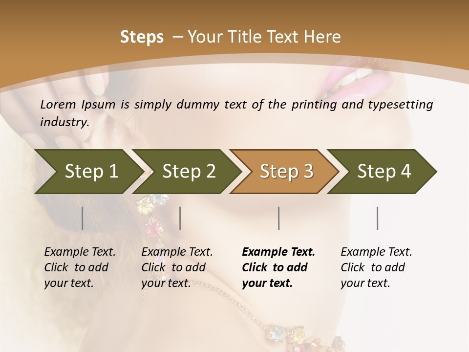 Person Lip Gloss Feathers PowerPoint Template