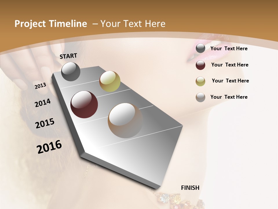 Person Lip Gloss Feathers PowerPoint Template