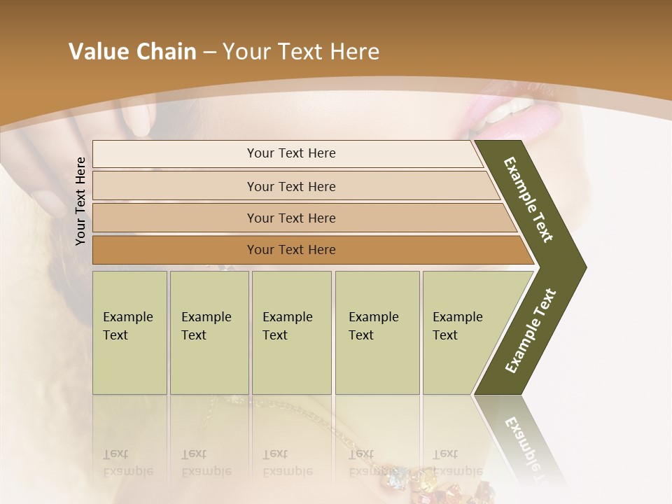 Person Lip Gloss Feathers PowerPoint Template