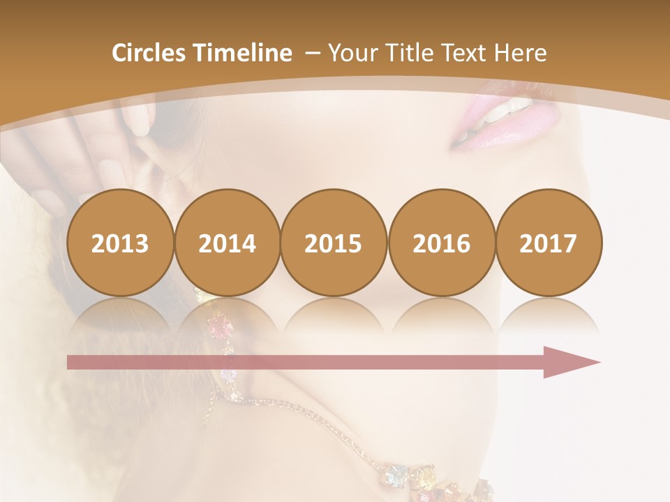 Person Lip Gloss Feathers PowerPoint Template