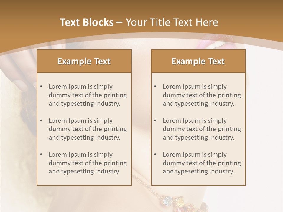 Person Lip Gloss Feathers PowerPoint Template