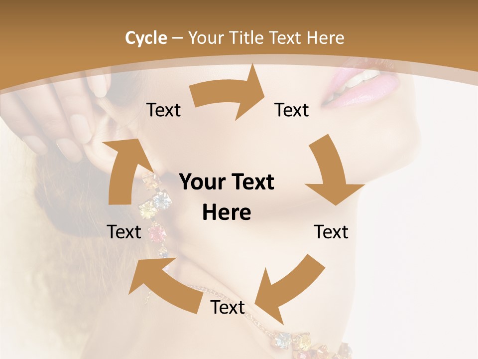 Person Lip Gloss Feathers PowerPoint Template