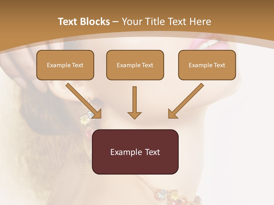 Person Lip Gloss Feathers PowerPoint Template