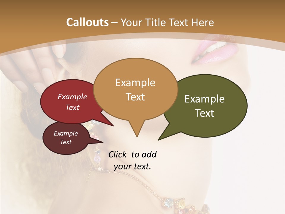 Person Lip Gloss Feathers PowerPoint Template