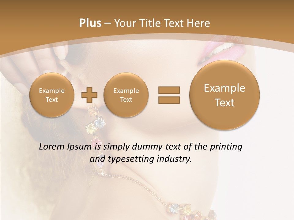 Person Lip Gloss Feathers PowerPoint Template