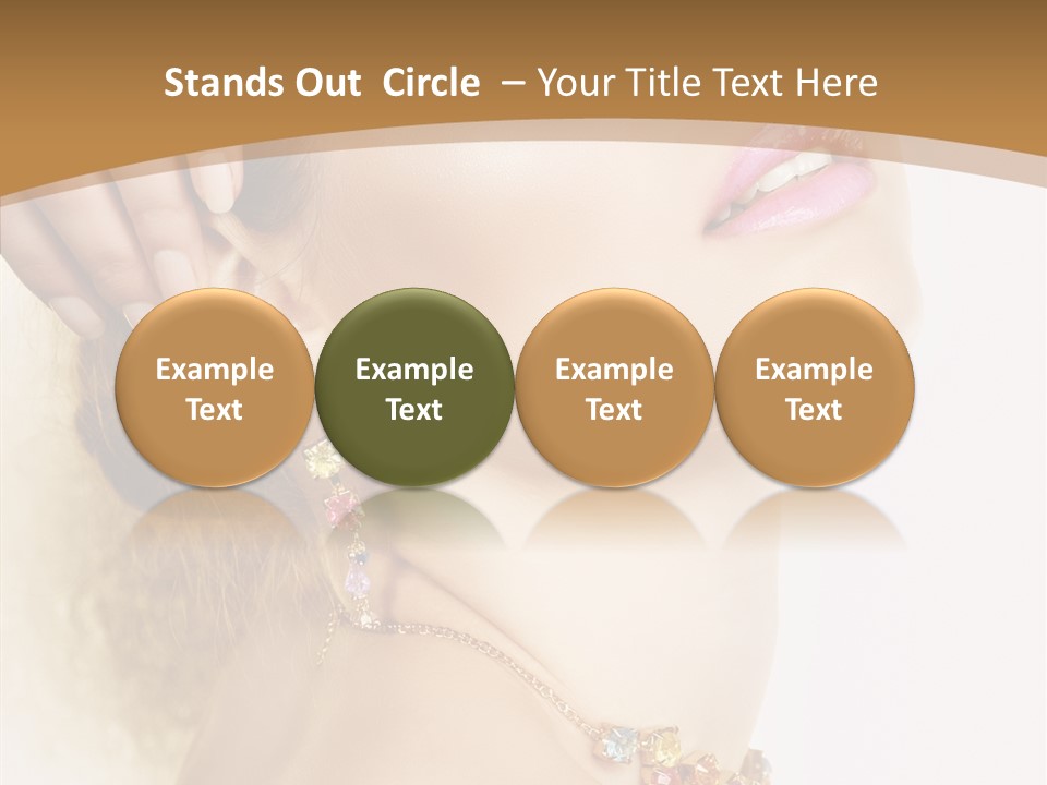 Person Lip Gloss Feathers PowerPoint Template