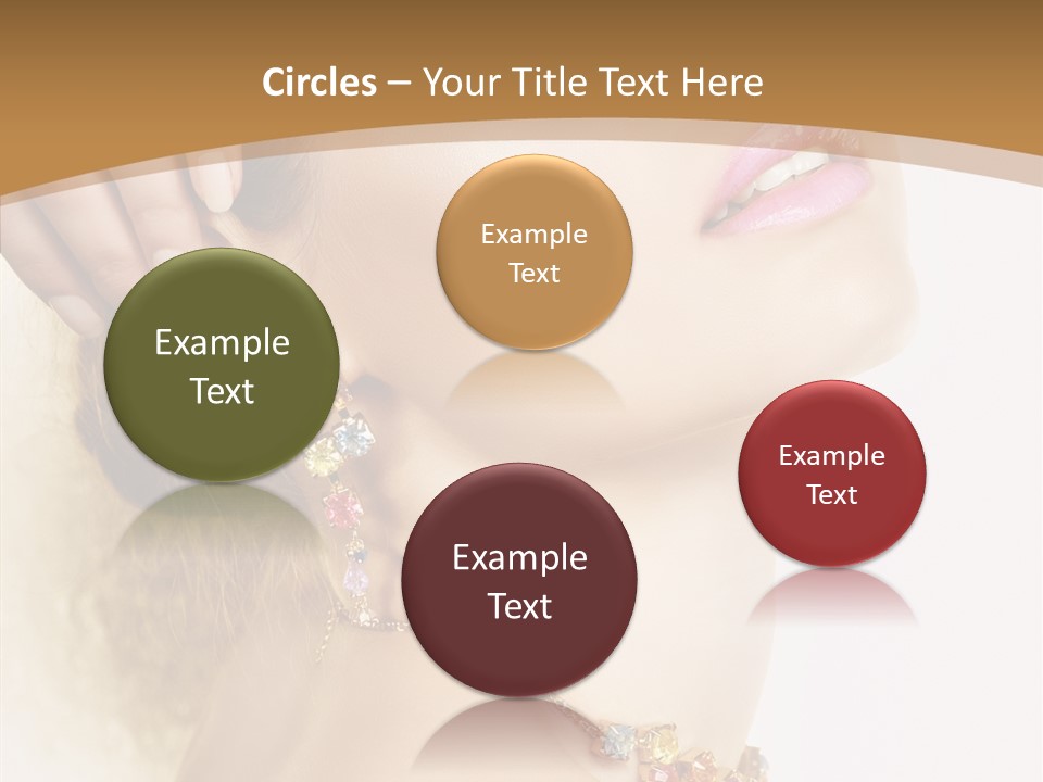 Person Lip Gloss Feathers PowerPoint Template