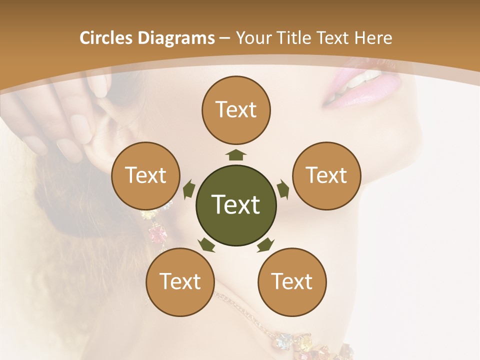 Person Lip Gloss Feathers PowerPoint Template