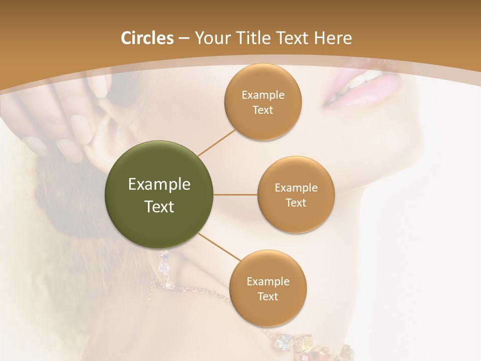 Person Lip Gloss Feathers PowerPoint Template