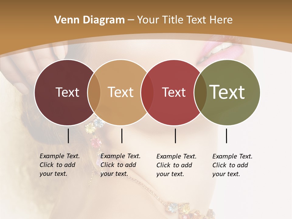 Person Lip Gloss Feathers PowerPoint Template