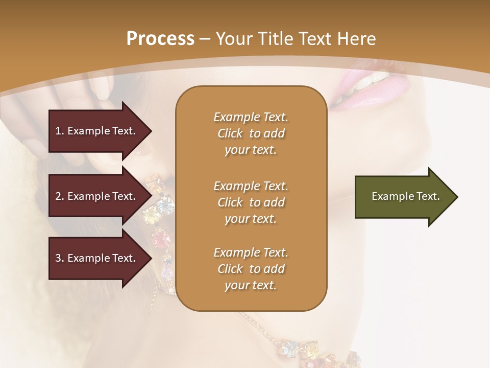 Person Lip Gloss Feathers PowerPoint Template