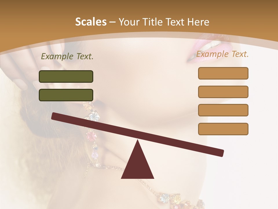 Person Lip Gloss Feathers PowerPoint Template