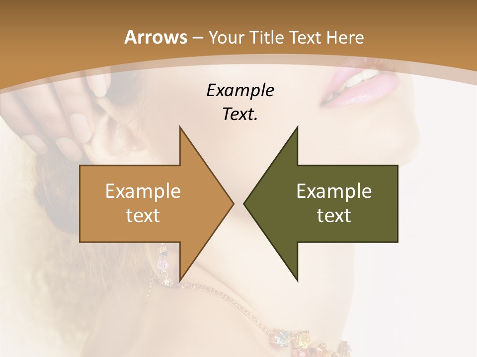 Person Lip Gloss Feathers PowerPoint Template