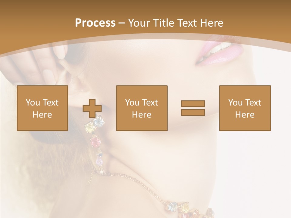 Person Lip Gloss Feathers PowerPoint Template