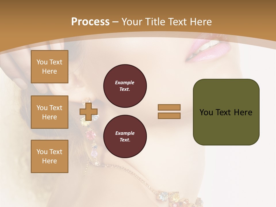 Person Lip Gloss Feathers PowerPoint Template