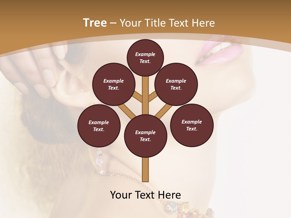 Person Lip Gloss Feathers PowerPoint Template